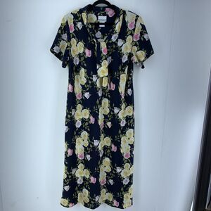 Vtg Special Thyme Ltd Womens 22W Midi Dress Cottagecore Modest Floral Gauzy 90’s